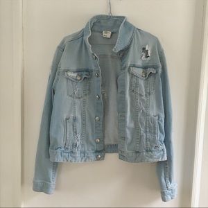 H&M Distressed Denim Jacket NWOT